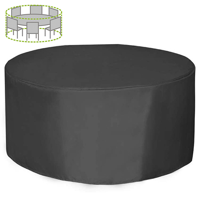 Outdoor Furniture Heavy Duty - 12 Ukuran Penutup Furnitur Bulat 210D