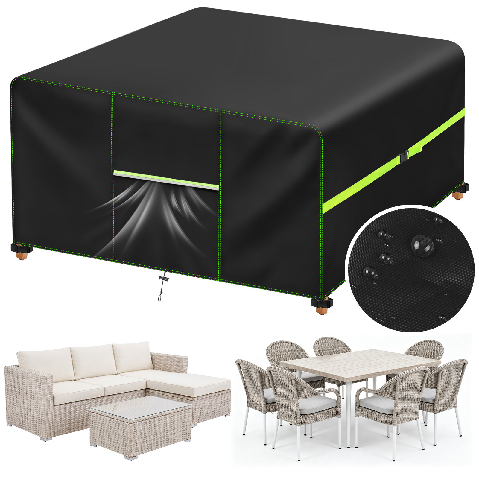 Outdoor Furniture Weatherproof - Penutup Furnitur Taman dengan Ventilasi Udara