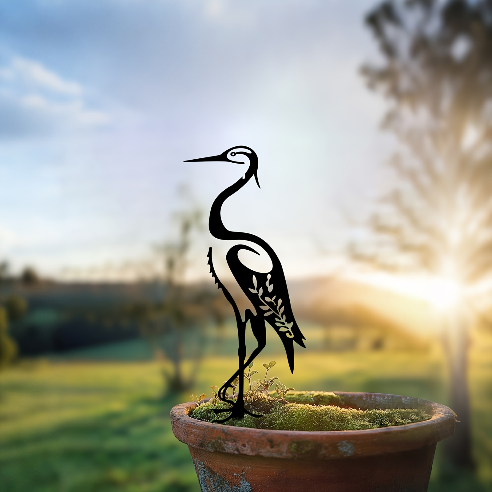 Outdoor Furniture Decor - 1 buah Dekorasi Taman Siluet Burung