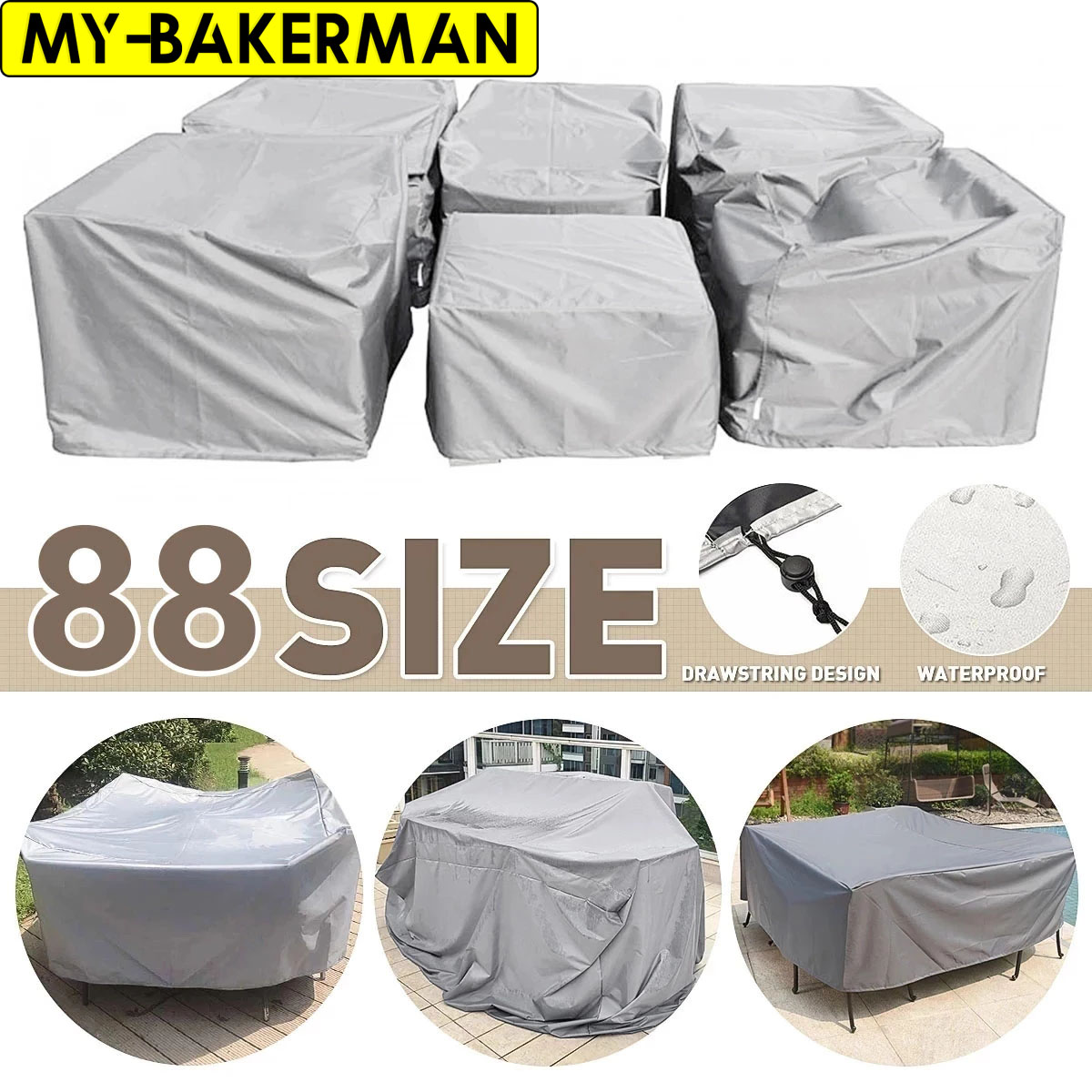 Outdoor Furniture Weatherproof - Penutup Furnitur Teras Tahan Air, Penutup