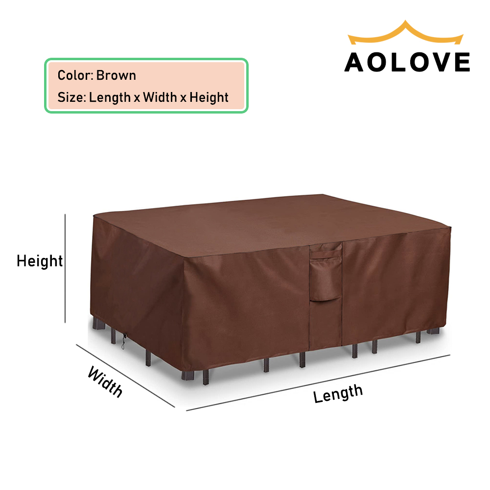 Cokelat 420D Tugas Berat Luar  - Outdoor Furniture Weatherproof ulasan dan harga