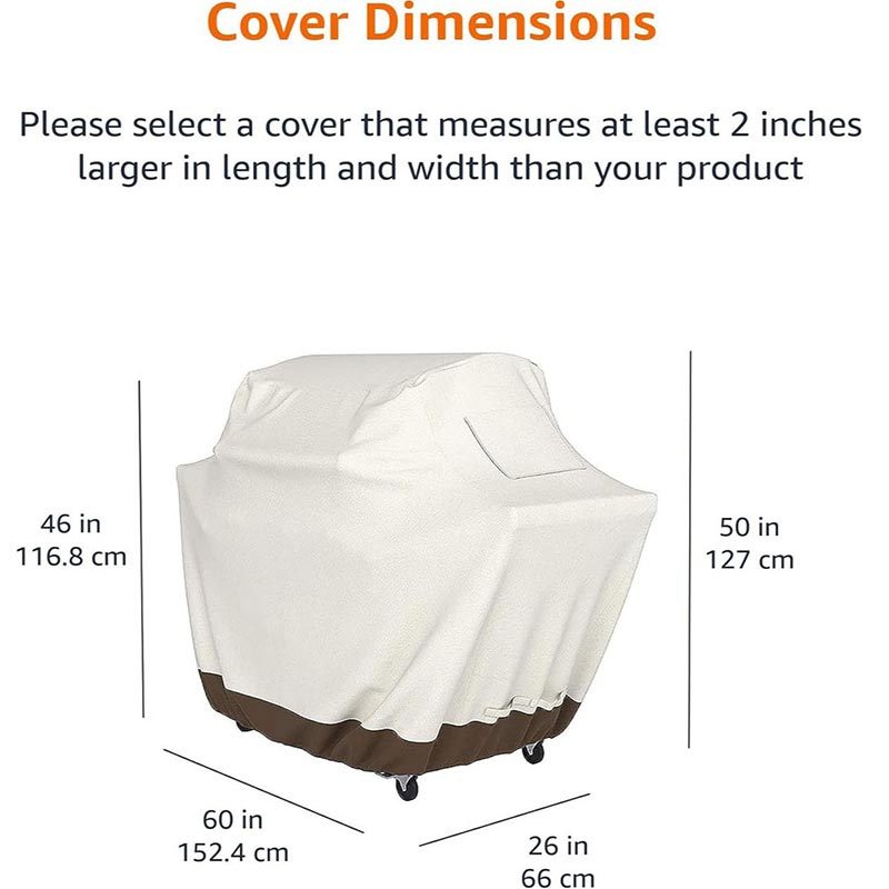 210D BBQ Beige Penutup Panggan - Outdoor Furniture Weatherproof ulasan dan harga
