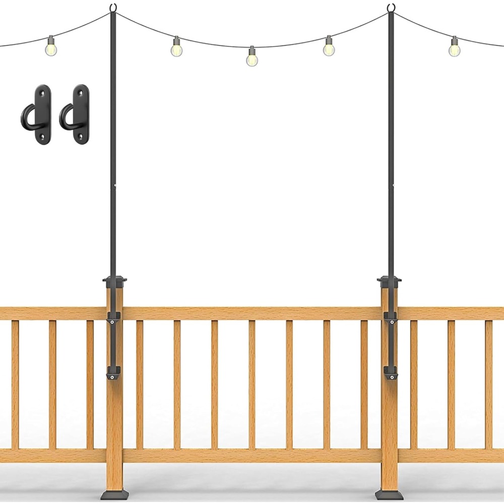 2 tiang lampu string - tiang l - Outdoor Furniture In ulasan dan harga