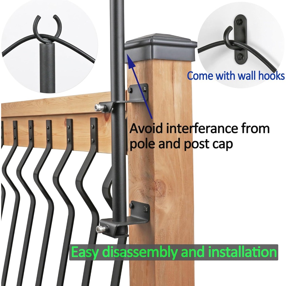 2 tiang lampu string - tiang l - Outdoor Furniture In ulasan dan harga