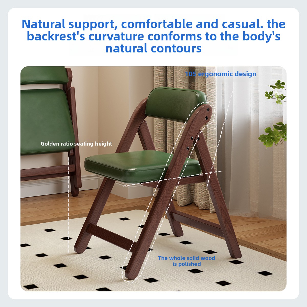 Kursi lipat kayu solid bergaya - Outdoor Furniture For Sale ulasan dan harga