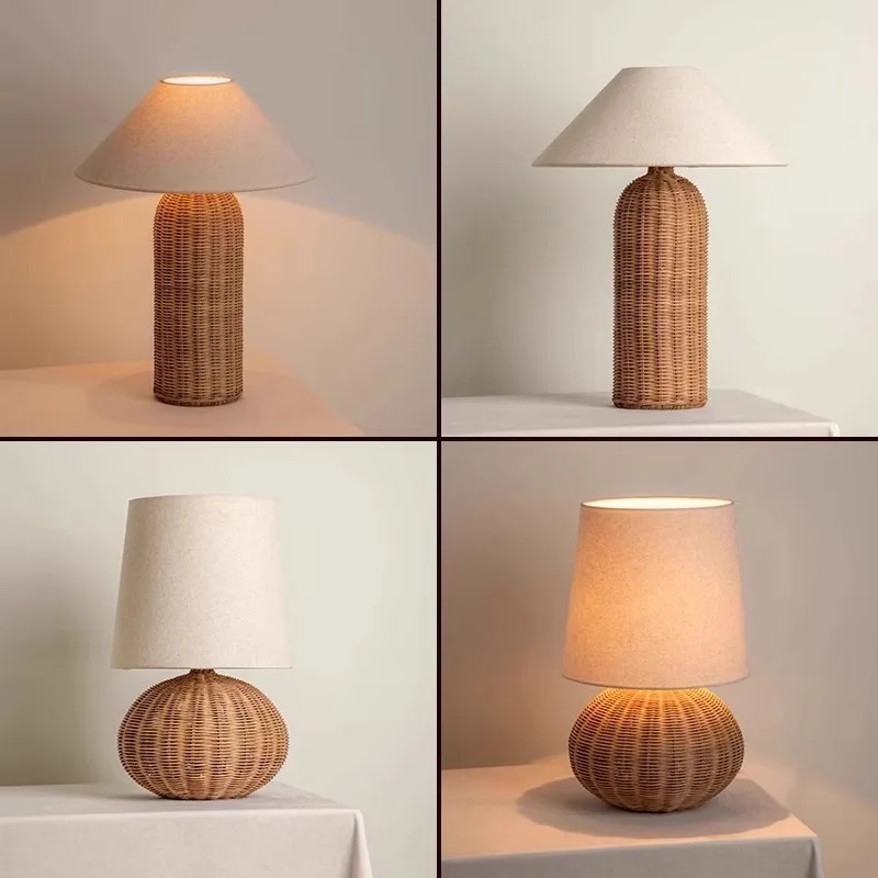Lampu Meja Rotan Vintage Wabi- - Outdoor Furniture Rh ulasan dan harga