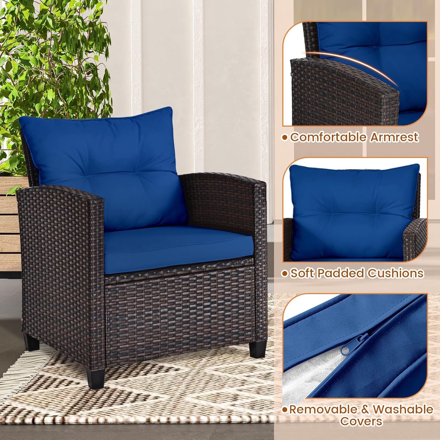 Set bistro luar ruangan 3 bagi - Outdoor Furniture Weatherproof ulasan dan harga